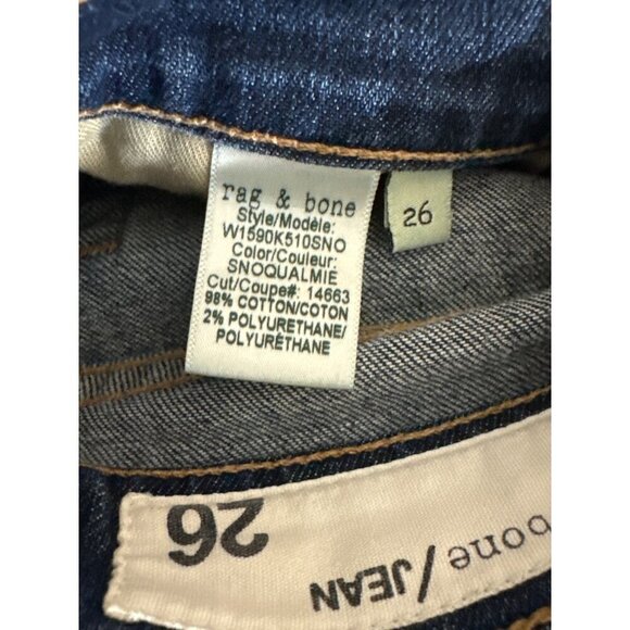 Rag & Bone Dre Slim Fit Blue Jeans Size 26 - Picture 5 of 5